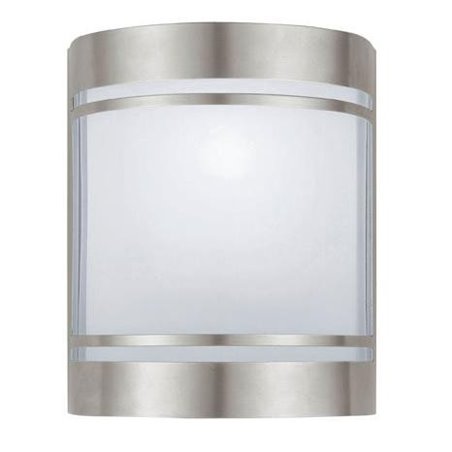 Lampa ogrodowa na ścianę Cerno stal białe szkło dolegająca do ściany