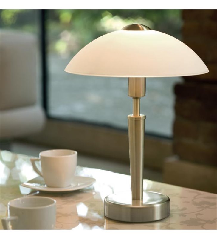 Lampa stołowa gabinetowa Solo1 kolor mosiądz z włącznikiem dotykowym