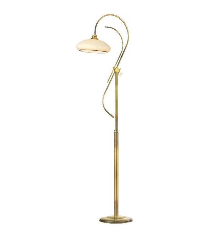 Stylowa lampa podłogowa Agat złota klasyczna do salonu sypialni
