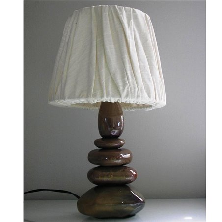 Lampka stołowa Stone podstawa ceramiczna jak kamienie średnica 25cm - DOSTĘPNA OD RĘKI