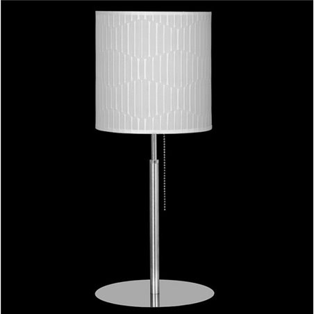 Lampa stołowa Onde (K) kremowy abażur do salonu sypialni z włącznikiem sznureczkowym - OD RĘKI
