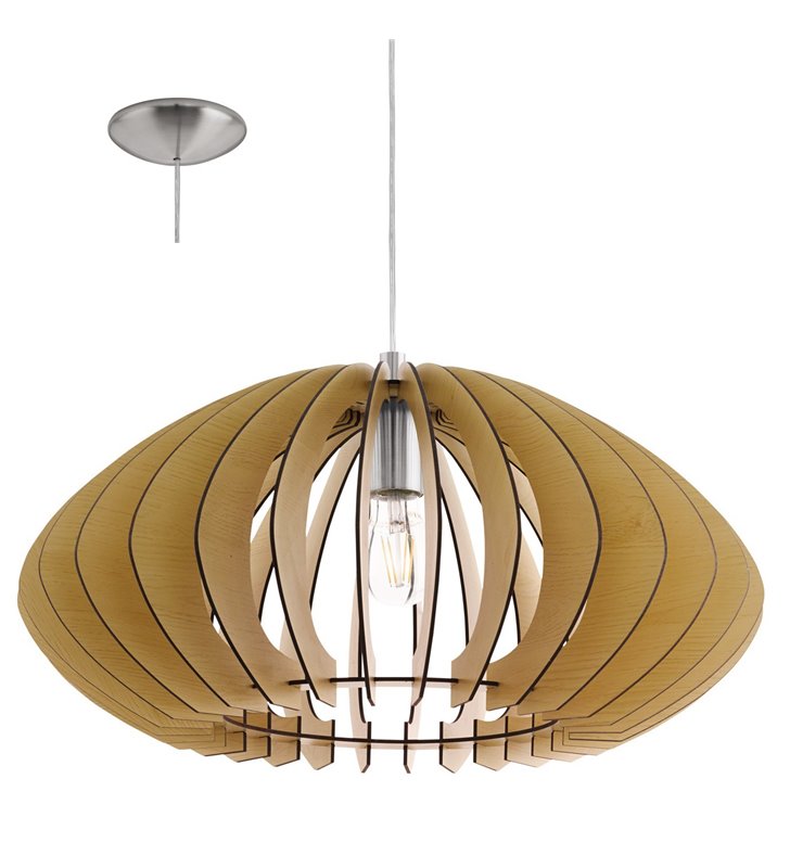 Cossano2 lampa wisząca wykonana z drewna w kolorze klonu - DOSTĘPNA OD RĘKI