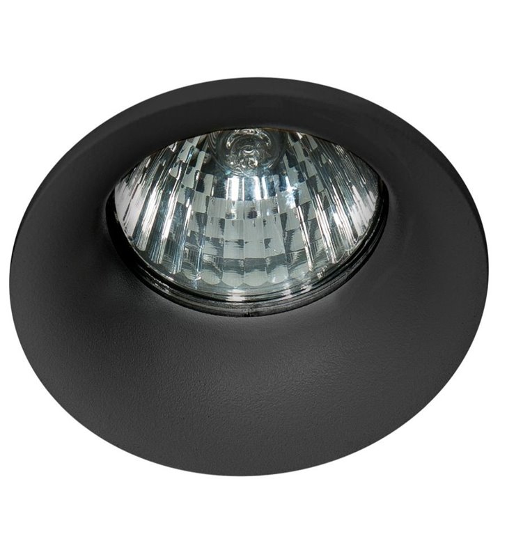 Czarna nieruchoma lampa punktowa łazienkowa Ivo IP54