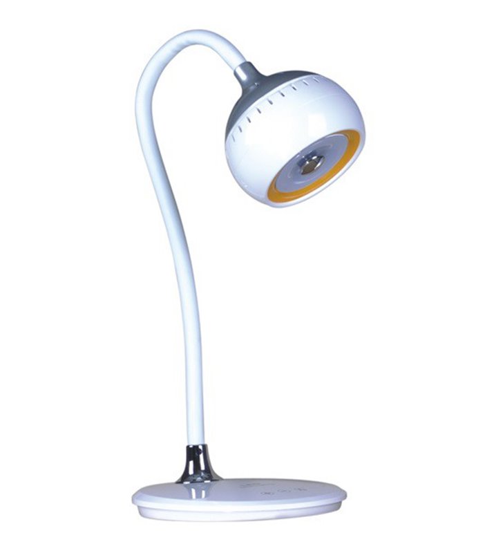 Nowoczesna biała lampa biurkowa Albin włącznik dotykowy ściemniacz 3300-6000K elastyczne ramię