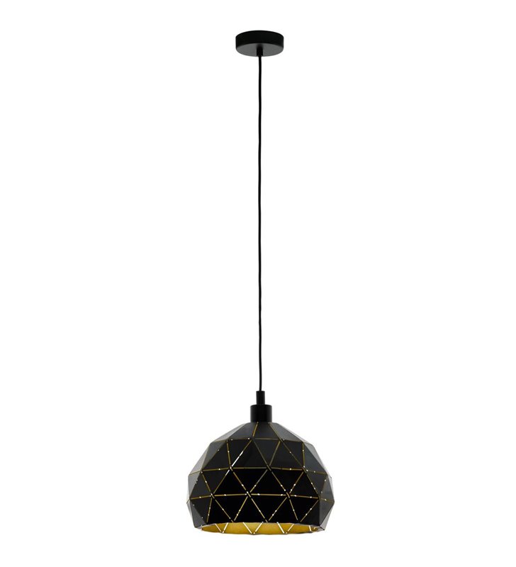 40cm nowoczesna czarno złota lampa wisząca Roccaforte
