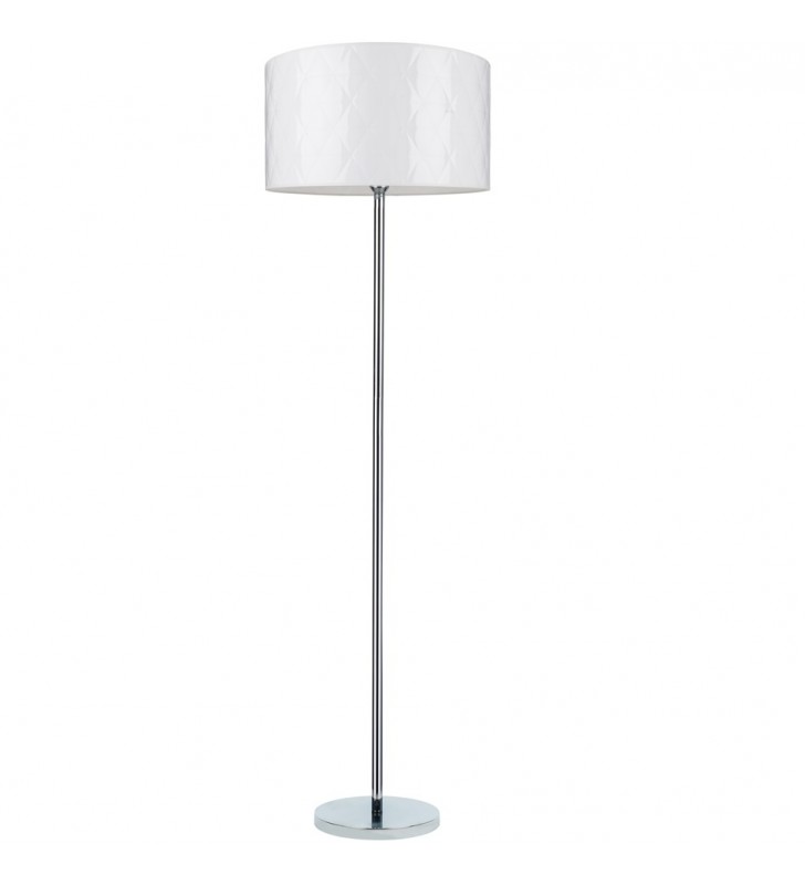Lampa podłogowa Maxima biały abażur z tworzywa dekoracyjny