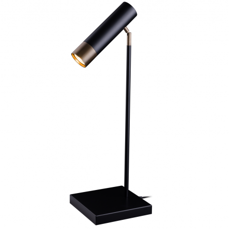 Eido nowoczesna czarna z patynowym wykończeniem lampa biurkowa stołowa nocna włącznik na przewodzie