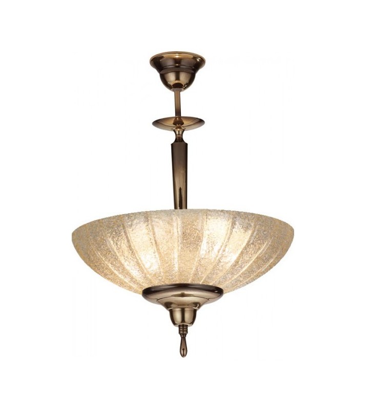 Lampa Onyx Kryształ klasyczna stylowa matowa patyna szklany klosz do kuchni jadalni sypialni salonu