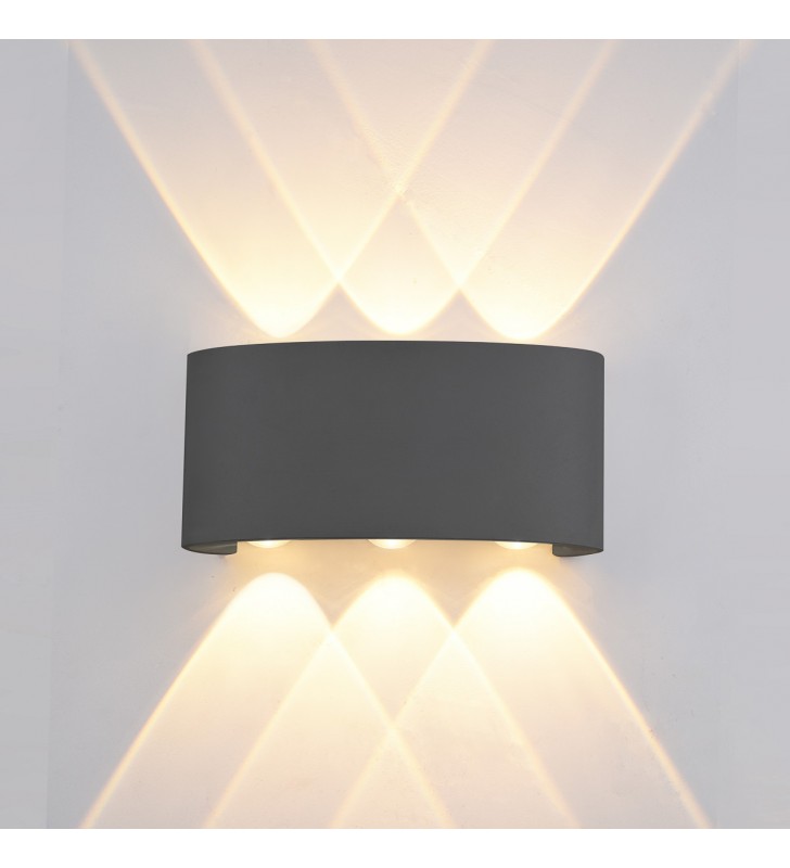 Ścienna lampa ogrodowa Ortelo LED czarna mała nowoczesny IP54 minimalistyczna
