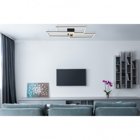Plafon Tiny LED 2700-6000K 3 prostokątne ramki pilot do salonu sypialni kuchni na przedpokój